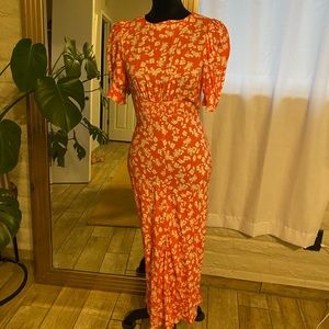 ASOS floral print open back maxi dress